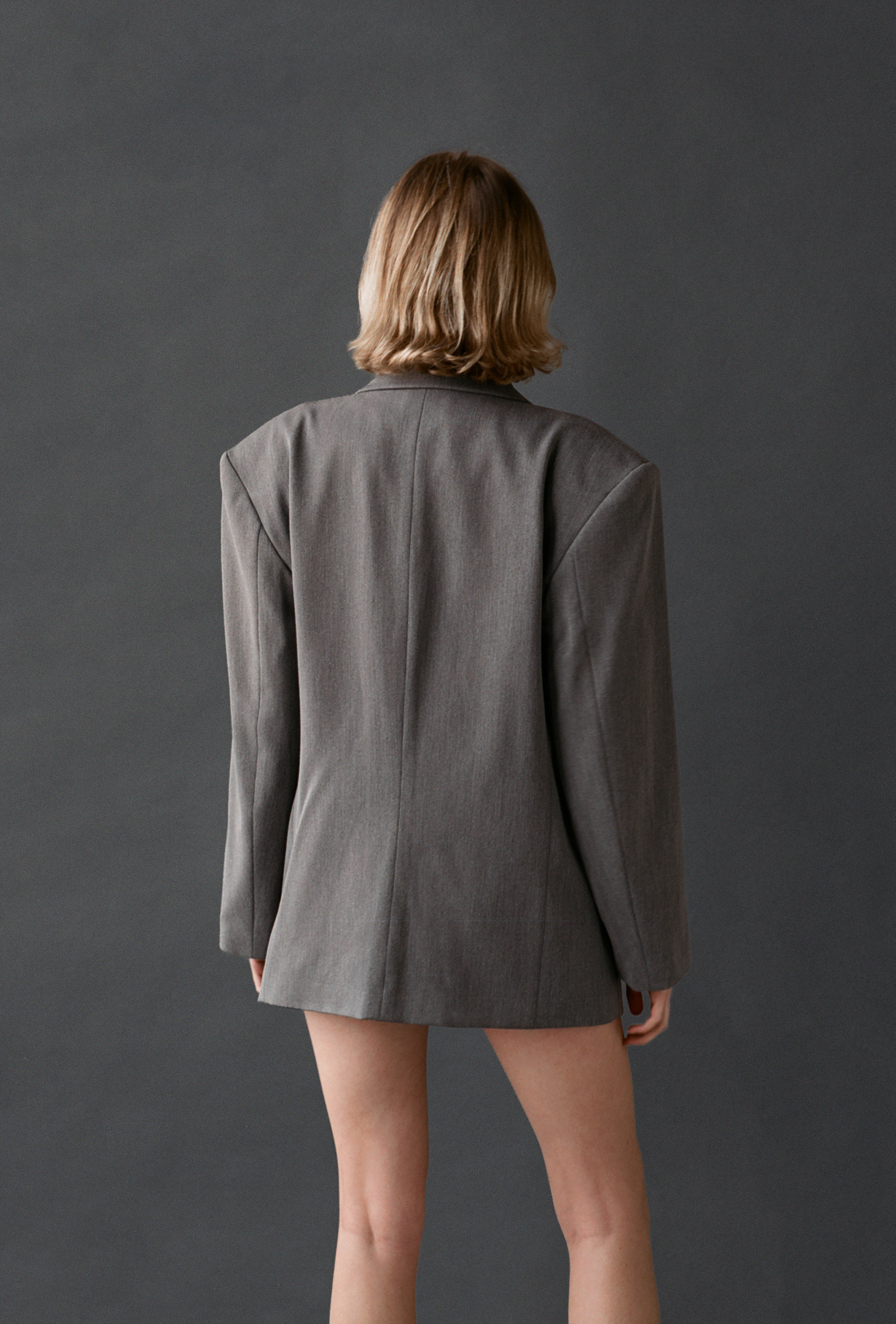 LAUD blazer in gray back view