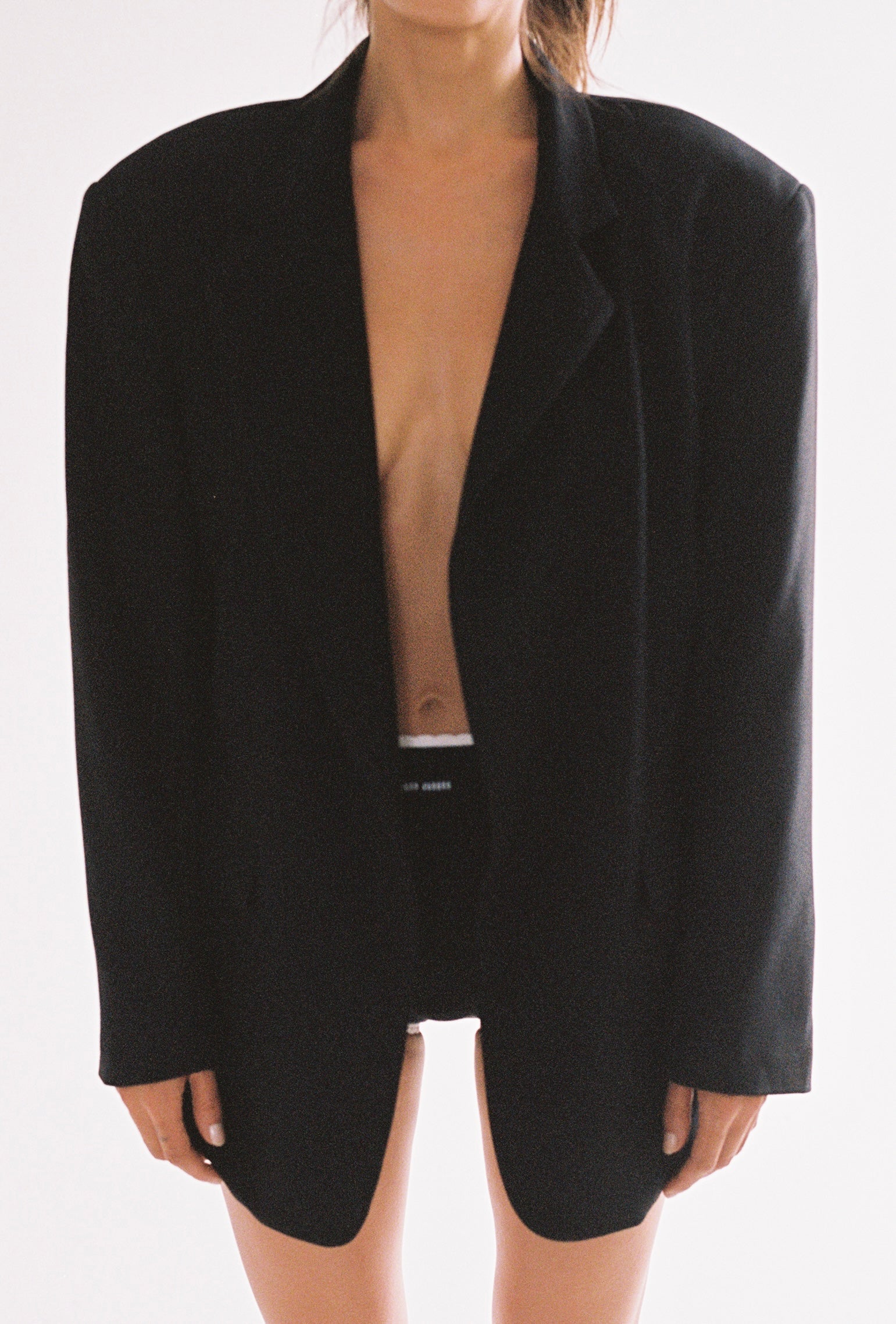 Zara black oversized outlet blazer