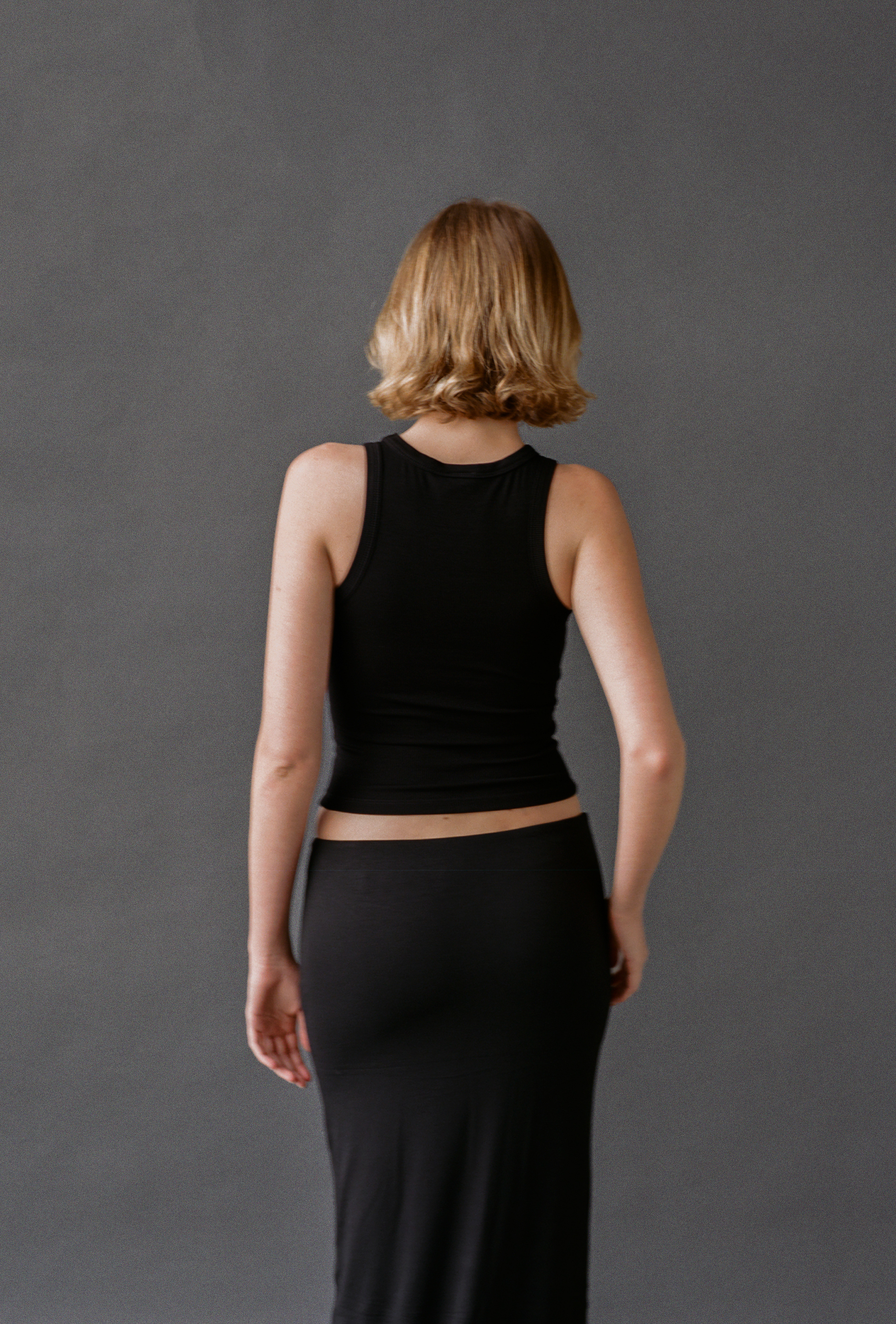 LAUD maxi skirt in black back view